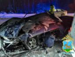 Опубликованы фотографии с места смертельного ДТП в Пушкиногорском районе