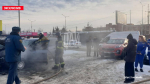 Возгорание автомобиля в Пскове