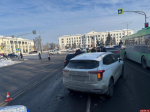 В Пскове водитель автомашины Fiat едва не лишился водительской двери. ФОТО