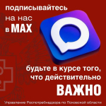 Управление Роспотребнадзора по Псковской области запустило официальный канал в мессенджере MAX