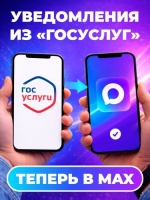 Уведомления из "Госуслуг" теперь в MAX                     