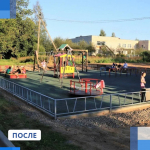 В Кунье благоустроена еще одна детская площадка в рамках федерального проекта