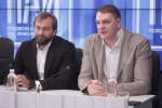Заслуженный мастер спорта России, чемпион мира и Европы по плаванию в ластах, многократный рекордсмен мира Андрей Арбузов и чемпион НБА, бронзовый призёр Олимпийских игр Тимофей Мозгов. Фото здесь и далее: ПАИ