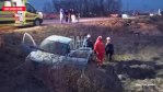Водитель пострадал при опрокидывании автомобиля в Псковском районе