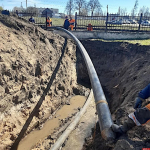 «Горводоканал» заменил 50-метровый участок водопровода на улице Вокзальной в Пскове