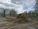 Общественную территорию у Сиреневого бульвара благоустраивают в Пскове
