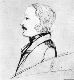 Алексей Вульф на рисунке Н.И. Фризенгоф из альбома Н.Н. Пушкиной. (1841). Из собрания музея-заповедника «Михайловское»