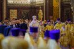 Митрополит Псковский и Порховский Матфей сослужил Патриарху Кириллу за литургией в храме Христа Спасителя