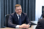 Губернатор Михаил Ведерников провел встречу с председателем Федерации независимых профсоюзов России Сергеем Черногаевым