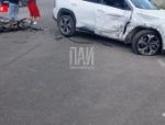 Мотоциклист госпитализирован после столкновения с кроссовером в Псковском районе