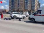 Мотоциклист госпитализирован после столкновения с кроссовером в Псковском районе