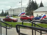 В Пскове состоялся автопробег в честь Дня России