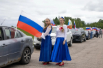В День России в Пскове прошел патриотический автопробег