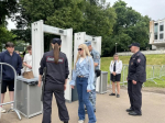 Полицейские обеспечивают безопасность и общественный порядок