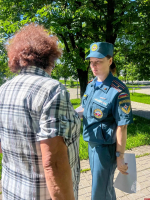 Пожарные провели профилактический рейд в Острове