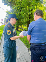 Пожарные провели профилактический рейд в Острове