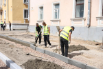 Рабочая поездка Михаила Ведерникова по Пскову. Ремонт улицы Советской