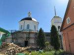 В церкви Сорока Севастийских Мучеников в Печорах идут работы в интерьерах и на фасадах. Фото: АНО «Возрождение объектов культурного наследия в городе Пскове (Псковской области)»