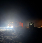 В Пушкиногорском округе снова загорелся мусорный полигон