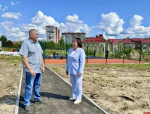 Завершается строительство спортплощадки в Борисовичах