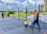 Завершается строительство спортплощадки в Борисовичах