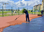 Завершается строительство спортплощадки в Борисовичах