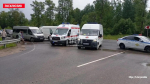 Столкновение скорой помощи и микроавтобуса в Пскове