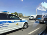 «Паровозик» из четырех машин собрался на Ольгинском мосту в Пскове