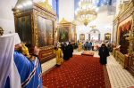 Митрополит Матфей совершил Литургию в Свято-Троицком кафедральном соборе