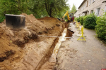 Новый этап строительства сетей водоотведения начался на улице Ленина в Пушкинских Горах
