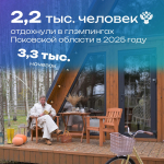 Свыше 2 тысяч человек отдохнули в псковских глэмпингах в 2025 году
