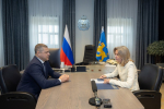 Состоялась рабочая встреча Михаила Ведерникова и Натальи Мельниковой