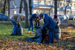 Порядка 280 кубометров осенней листвы и веток собрали участники субботника в Ботаническом саду Пскова