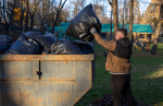 Порядка 280 кубометров осенней листвы и веток собрали участники субботника в Ботаническом саду Пскова